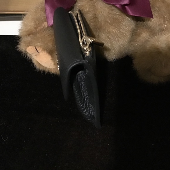 NWT Kate Spade Dumpling pebbled leather small case card holder Wallet Black - Picture 6 of 6